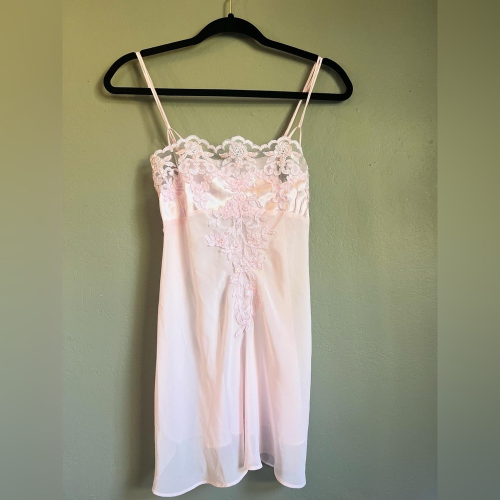 Pink sheer and Lacey Teddy